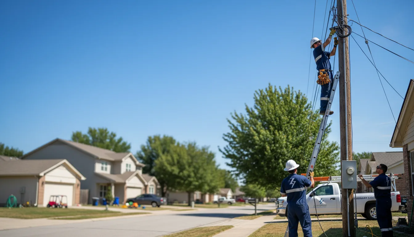 Residential electrician providing installation services in New Home, TX